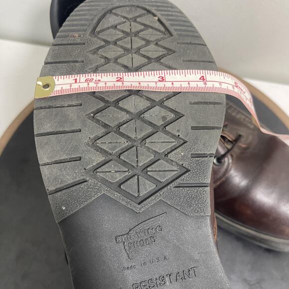 Red Wing Shoes Boots Mens Size 11 Brown Leather Work Oil Resistant Steel Toe USA - Picture 13 of 14